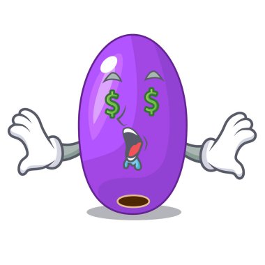 Maskot vektör illüstrasyon izole para göz meyve jambolan