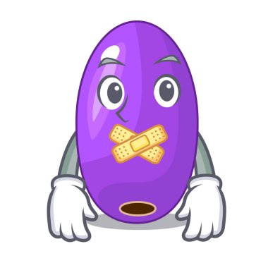 Maskot vektör illüstrasyon izole sessiz meyve jambolan