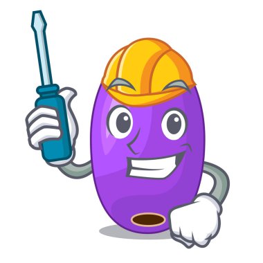 Maskot vektör illüstrasyon izole Otomotiv meyve jambolan