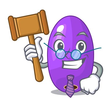 Maskot vektör illüstrasyon izole meyve jambolan Yargıç