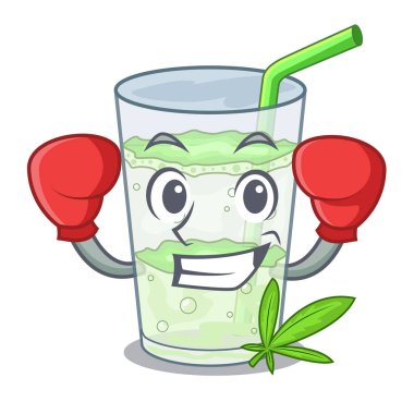 Glas karikatür vektör çizim taze lassi bhang boks