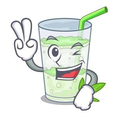 İki Lassi suyu bhang botlo karakter vektör esnaf içinde parmak