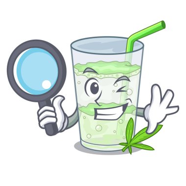 Dedektif Lassi suyu bhang botlo karakter vektör esnaf