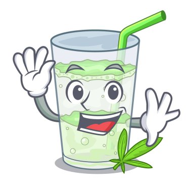 Lassi suyu bhang botlo karakter vektör esnaf içinde sallayarak.