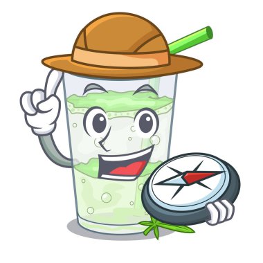 Explorer su lassi bhang karakter Kupası vektör esnaf