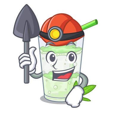 Madenci su lassi bhang karakter Kupası vektör esnaf