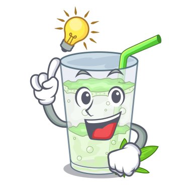 İzole maskot vektör esnaf üzerinde bir fikir suyu lassi bhang var