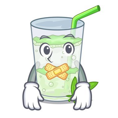 İzole maskot vektör esnaf üzerinde sessiz suyu lassi bhang