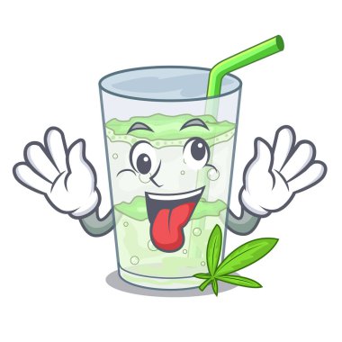 İzole maskot vektör esnaf üzerinde deli suyu lassi bhang