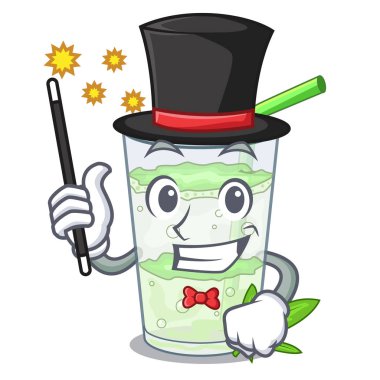 Sihirbaz suyu lassi bhang izole maskot vektör esnaf üzerinde