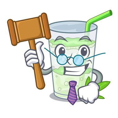 Yargıç suyu lassi bhang izole maskot vektör esnaf üzerinde