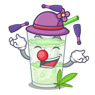 Maskot vektör esnaf üzerinde izole hokkabazlık suyu lassi bhang