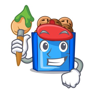 Sanatçı kızarmış karikatür falafel hazır vektör esnaf yemek