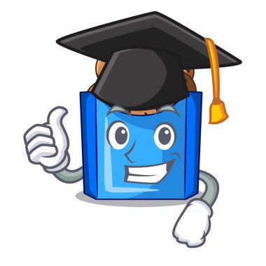 Mezuniyet falafel teflon karikatür vektör çizim üzerinde kızarmış