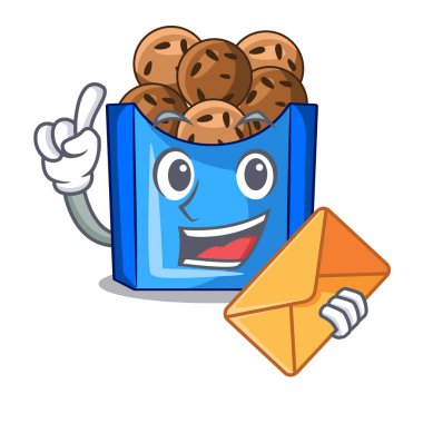 Zarf falafel ile teflon karikatür vektör çizim üzerinde kızarmış