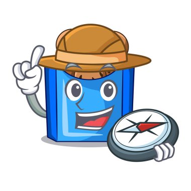 Explorer kızarmış falafel illüstrasyon vektör karakter plakaları olduğunu