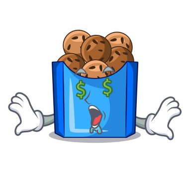 Para göz maskot vektör illustratin hizmet falafel kızarmış