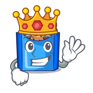 King falafel maskot vektör illustratin hizmet kızarmış