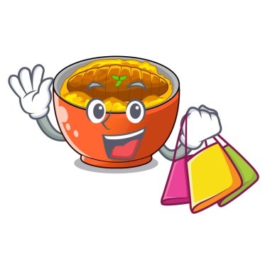 Karakter kase vektör çizim alışveriş katsudon sos