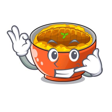 Beni ara katsudon maskotu plaka vektör esnaf üzerinde servis edilir