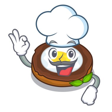 Çizgi film kaplamalar vektör esnaf üzerinde servis Şef yumurta viski