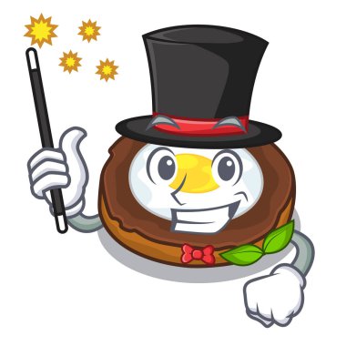 Sihirbaz viski maskot kase vektör esnaf, yumurta