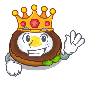 Kral viski maskot kase vektör esnaf, yumurta