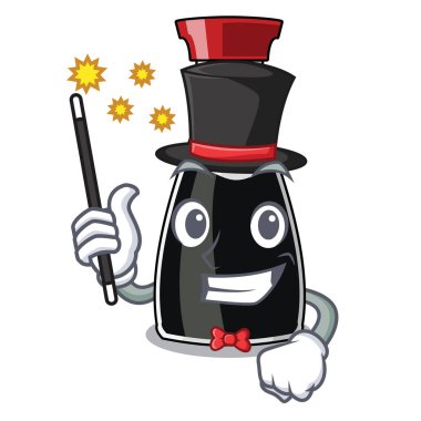 Sihirbaz soya sosu maskot vektör illustaration izole