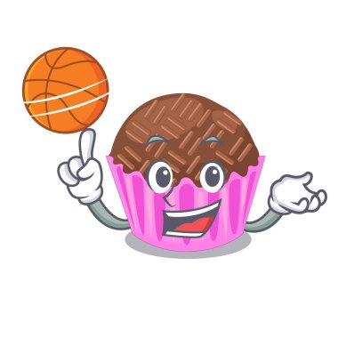 Çizgi film vektör esnaf çeşitli ile basketbol bragadeiro