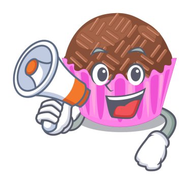 Çizgi film vektör esnaf çeşitli ile megafon bragadeiro