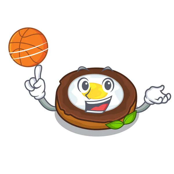 Баскетбольными Яйцами Карикатуры Готовы — стоковый вектор