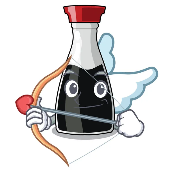 Έρως Σάλτσα Σόγιας Μια Γελοιογραφία Μπουκάλι Διάνυσμα Illustartion — Διανυσματικό Αρχείο