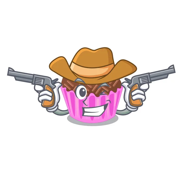 Cowboy Bragadeiro Uma Variedade Desenho Animado Vector Illustartion — Vetor de Stock