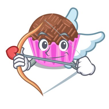 Aşk tanrısı bragadeiro çizgi film vektör esnaf çeşitli