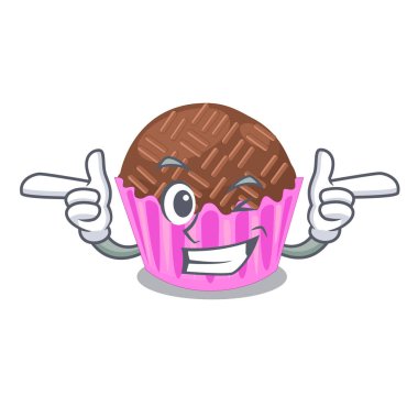 Wink bragadeiro çizgi film kaplamalar vektör çizim içinde servis edilir