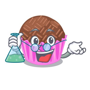 Profesör bragadeiro çizgi film kaplamalar vektör çizim içinde servis edilir