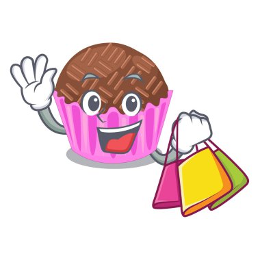 Bragadeiro alışveriş karikatür plakaları vektör çizim içinde servis edilir