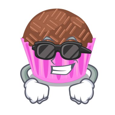 Süper coolbragadeiro çizgi film kaplamalar vektör çizim içinde servis edilir