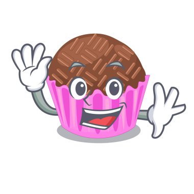 Bragadeiro sallayarak karikatür plakaları vektör çizim içinde servis edilir