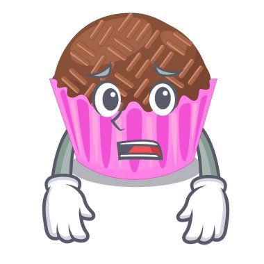 Korkarım bragadeiro karakter kavanoz vektör esnaf sunulan