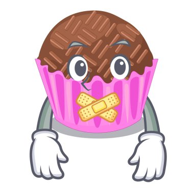 Sessiz brigadeiro bir maskot vektör esnaf sarılır