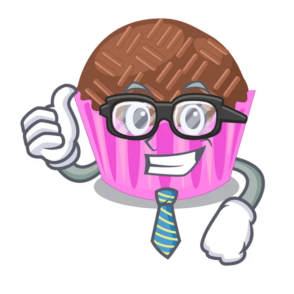 İşadamı bragadeiro çizgi film kaplamalar vektör çizim içinde servis edilir