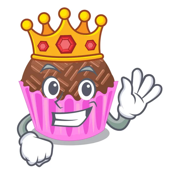 King Brigadeiro Est Enveloppé Dans Une Mascotte Vectorielle Illustartion — Image vectorielle