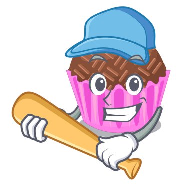 Beyzbol bragadeiro çizgi film vektör esnaf çeşitli oynamaya