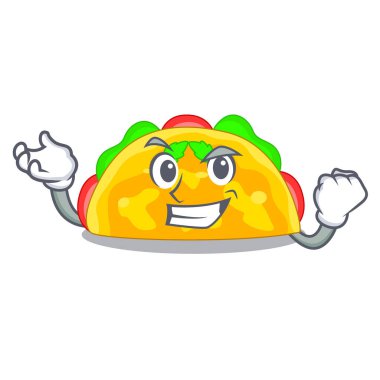 Başarılı omelatte karakter teflon vektör çizim üzerinde kızarmış