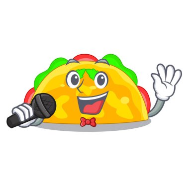 Bir tost çizgi film pan vektör çizim şarkı omelatte