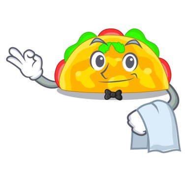 Garson omelatte tost çizgi film pan vektör çizim içinde