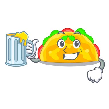 Bir tost çizgi film pan vektör çizim içinde suyu omelatte ile