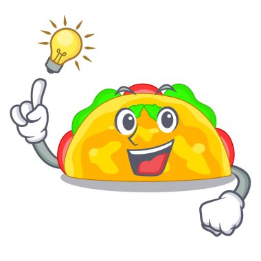 Kızarmış bir fikir omelatte var maskot vektör illüstrasyon izole