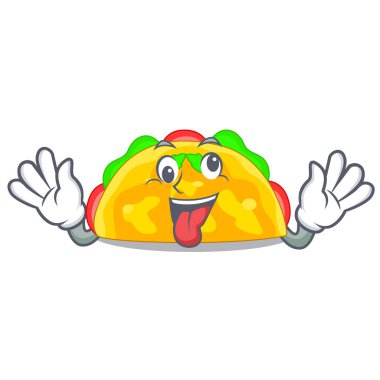 Deli omelatte kızarmış maskot vektör illüstrasyon izole